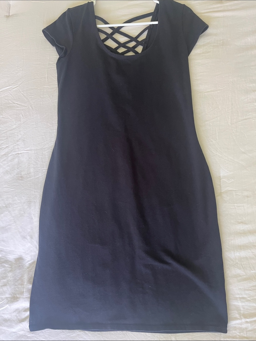 Decree Black Crisscross-Back Mini Dress